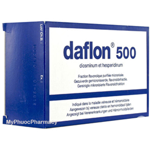 SERVIER - Daflon 500 Mg - Treatment Of Venous Insufficiency 120 Coated  Tablets